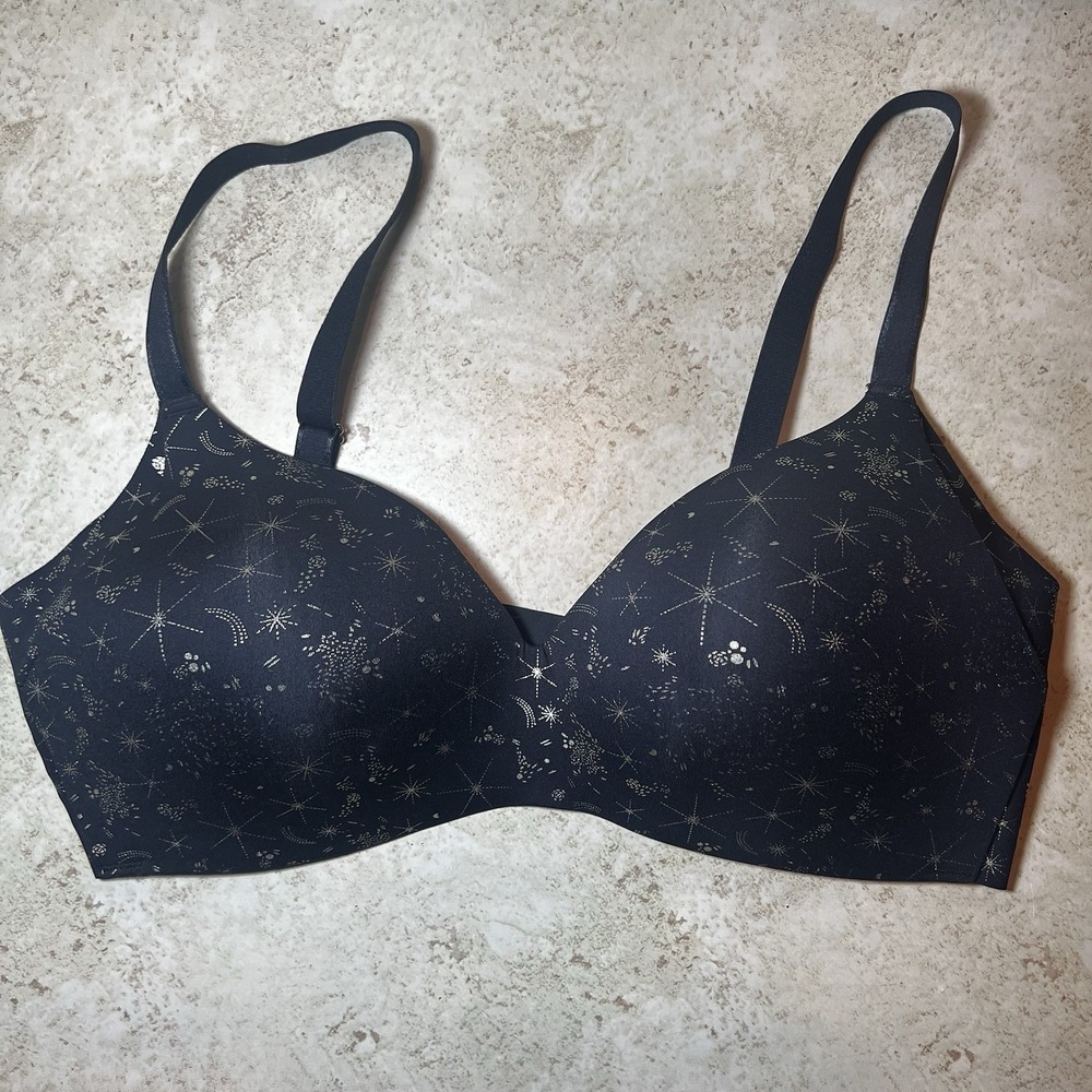 Knix Your Wing Side Smoothing Bra Size 3 Wireless Back Coverage Contour Black